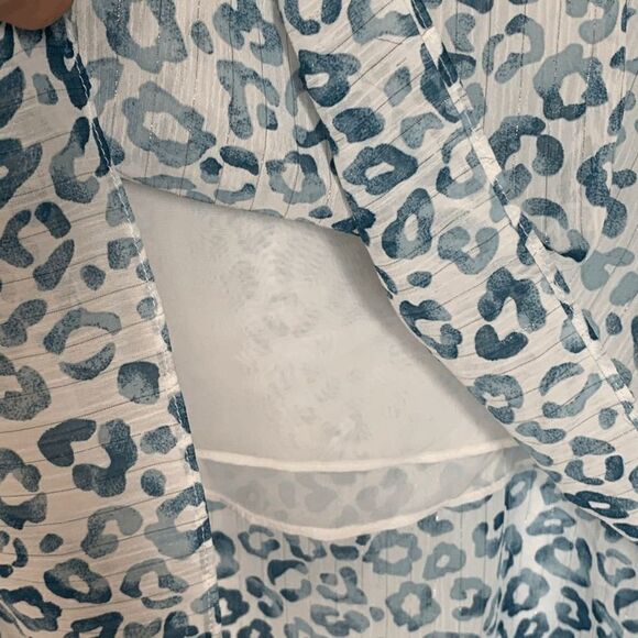 Cato Women's Abstract Print High Low Blue Mini Flowy Dress Size M - Picture 5 of 11